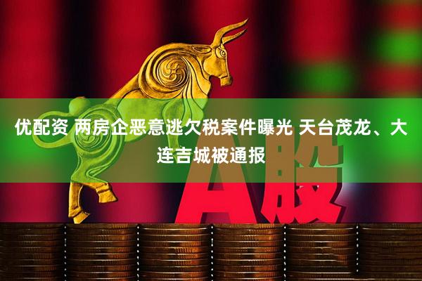 优配资 两房企恶意逃欠税案件曝光 天台茂龙、大连吉城被通报