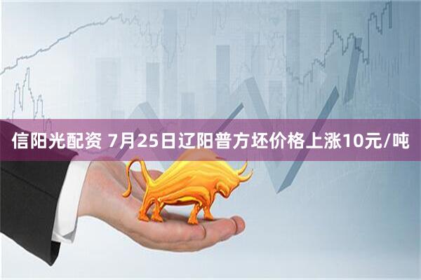 信阳光配资 7月25日辽阳普方坯价格上涨10元/吨