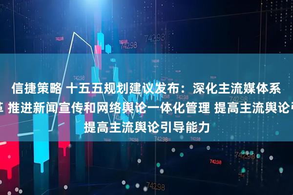 信捷策略 十五五规划建议发布：深化主流媒体系统性变革 推进新闻宣传和网络舆论一体化管理 提高主流舆论引导能力